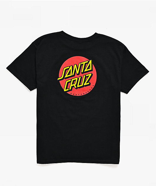 Santa Cruz Kid's Classic Dot Black T-Shirt