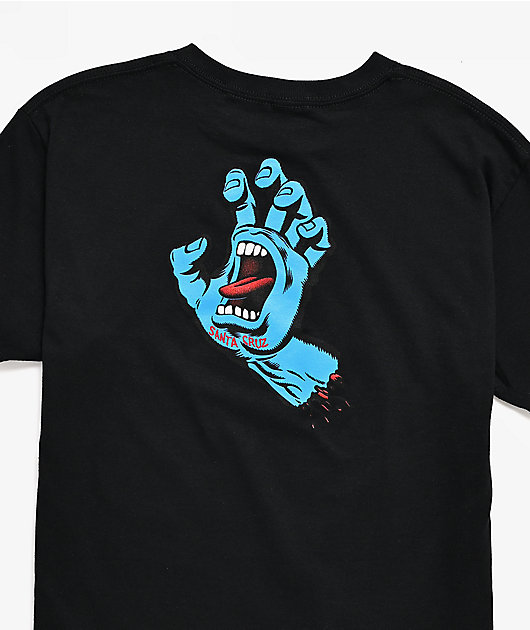 Santa Cruz Kid's Screaming Hand Black T-Shirt