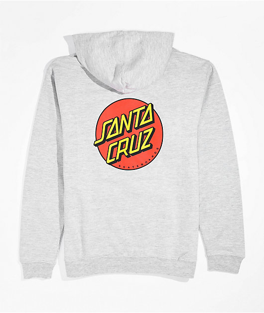 Santa Cruz Kids Classic Dot Grey Zip Sudadera con capucha