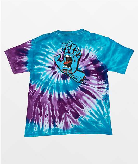santa cruz screaming hand tie dye t shirt