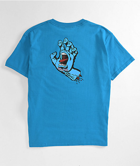 Santa Cruz Kids Screaming Hand Blue T-Shirt