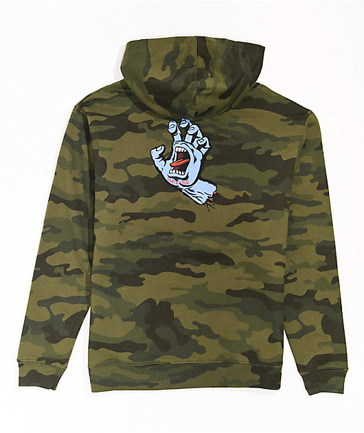 Santa Cruz Kids Screaming Hand Woodland Camouflage Hoodie Zumiez