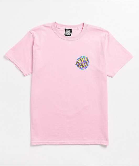 Santa Cruz Kids Spill Dot Pink T-Shirt