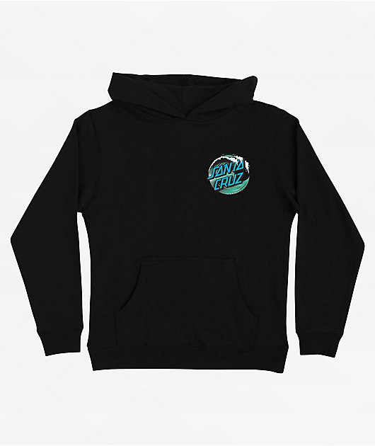 Santa Cruz Kids Wave Dot Black Hoodie Zumiez