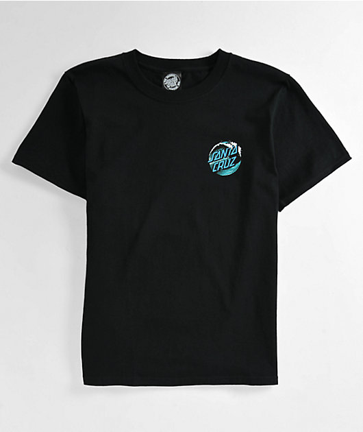 Santa Cruz Kids Wave Dot Black T-Shirt | Zumiez