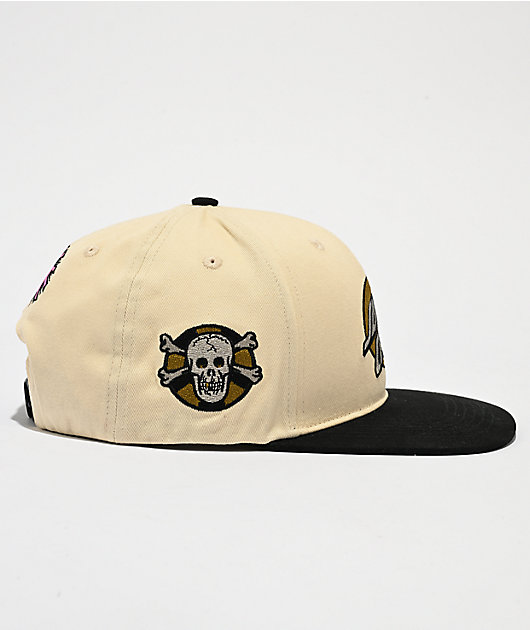 Santa Cruz Knibbs Cryptic Natural & Black Snapback Hat | Zumiez