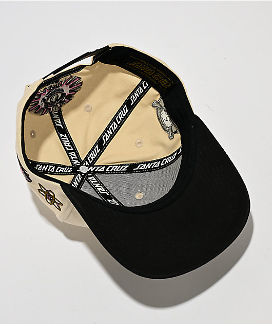 Santa Cruz Knibbs Cryptic Natural & Black Snapback Hat | Zumiez