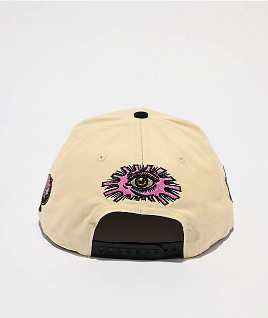Santa Cruz Knibbs Cryptic Natural & Black Snapback Hat | Zumiez