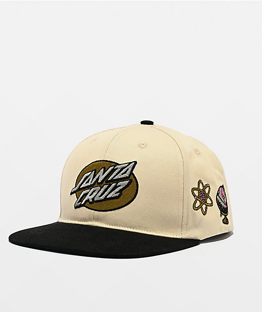 Santa Cruz Knibbs Cryptic Natural & Black Snapback Hat | Zumiez