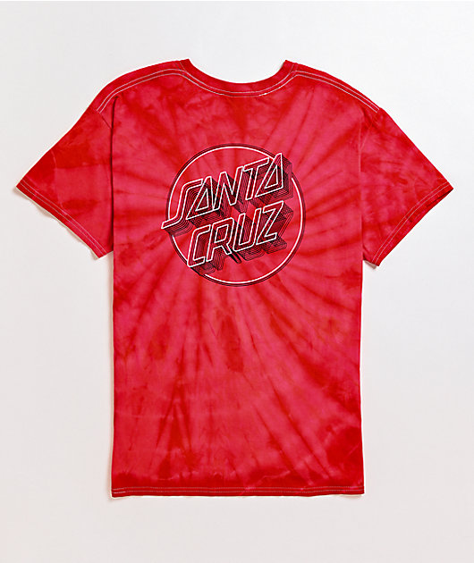Santa Cruz Linear Dot Spider Red Tie Dye T-Shirt