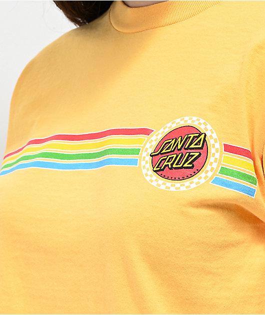 Santa Cruz Locked Stripe Yellow Long Sleeve T-Shirt