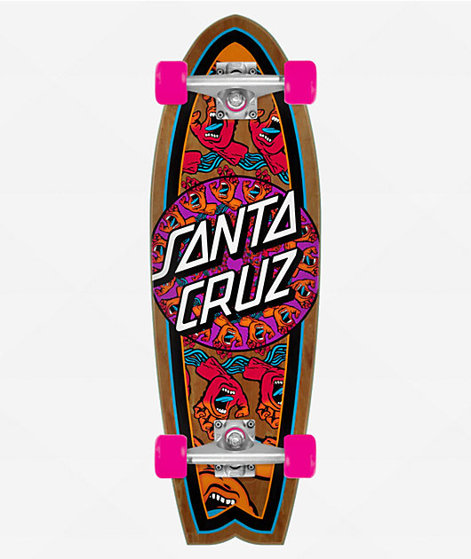 Santa Cruz Mandala Hand Shark 8.8" Cruiser Skateboard Complete
