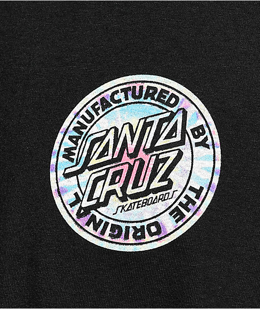 Santa Cruz Manufactured Dot Tie Dye Black T-Shirt
