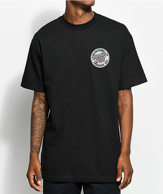 Santa Cruz Manufactured Dot Tie Dye Black T-Shirt
