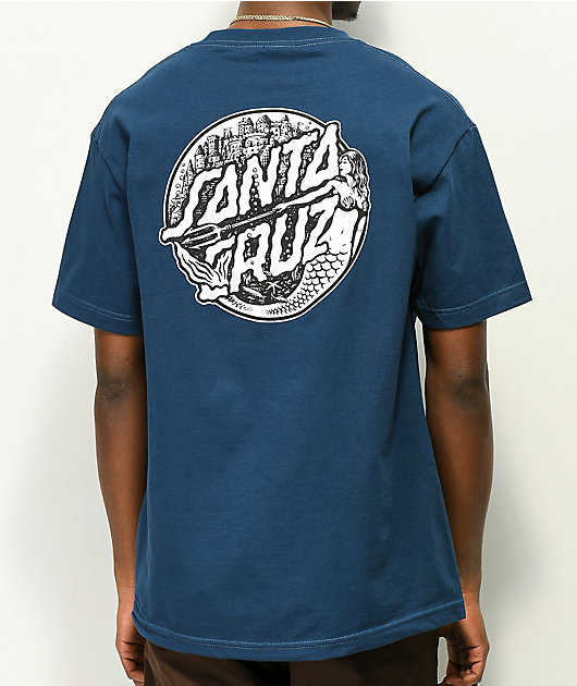 Santa Cruz Mermaid Dot Blue T-Shirt