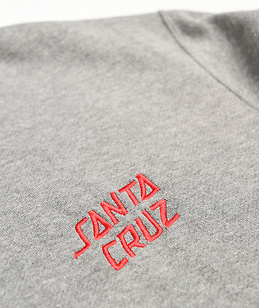 Santa Cruz Mixed Up sudadera gris de cuello redondo