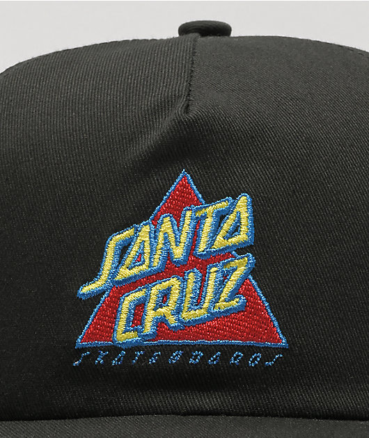Santa Cruz - OS Black Classic Snapback Mid Profile Hat - Black