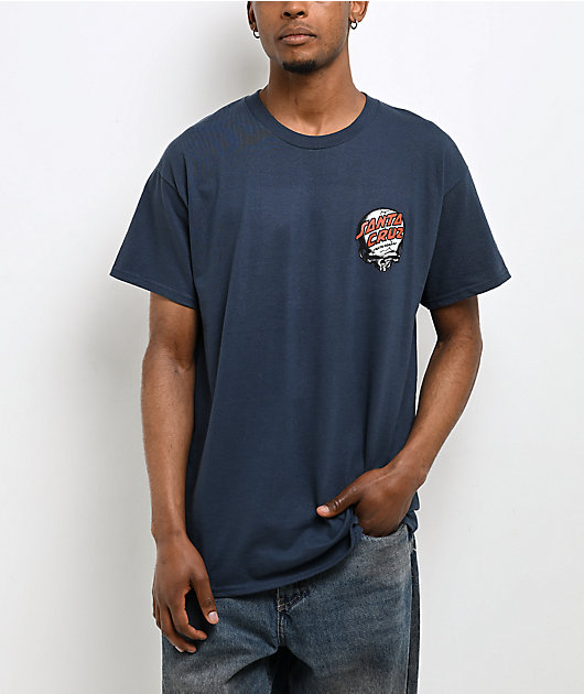 Santa Cruz O'brien Screaming Reaper Blue T-Shirt
