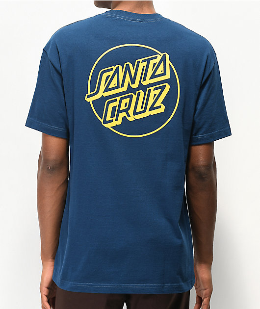 Santa Cruz CLASSIC DOT LONG SLEEVE Skateboard T Shirt HARBOR BLUE XXL 