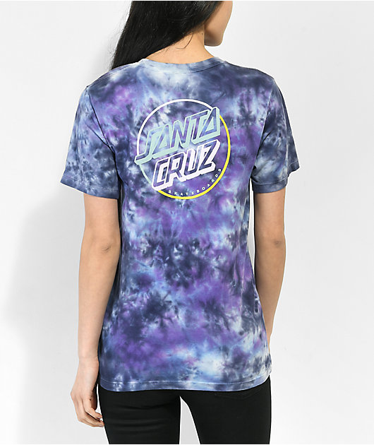 Santa Cruz Opus In Color camiseta tie dye color arándano