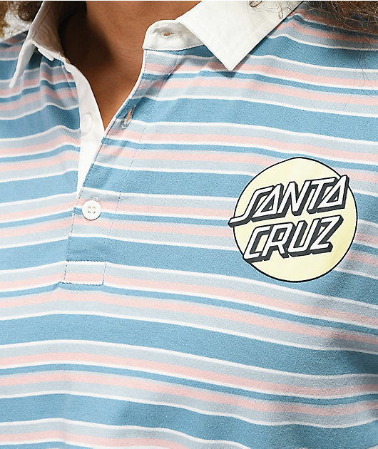 santa cruz ogsc striped long sleeve polo