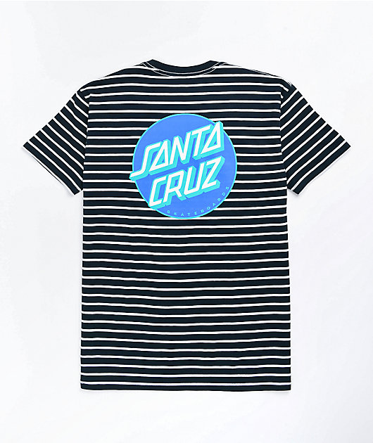Santa Cruz Other Dot Navy & White Stripe T-Shirt