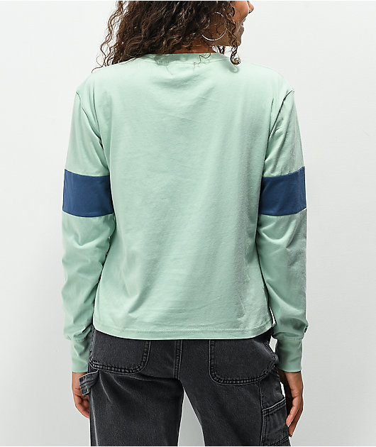 Santa Cruz Other Reverse Dot camiseta de manga larga verde y azul