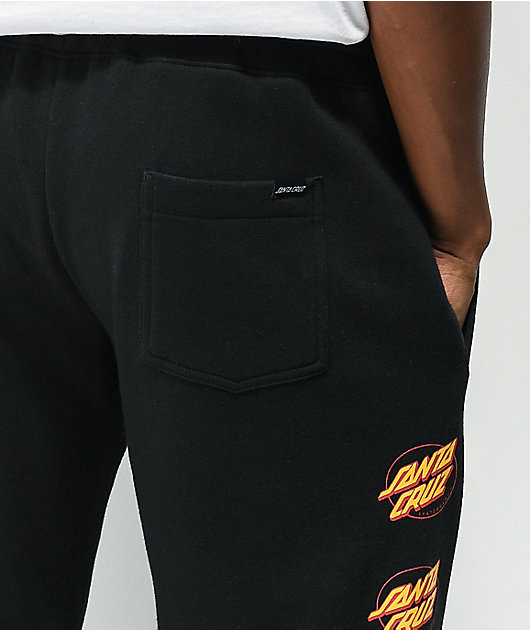 Santa Cruz Oval Dot Black Sweatpants