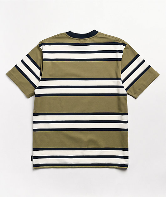 Santa Cruz Oval Dot Olive Stripe T-Shirt