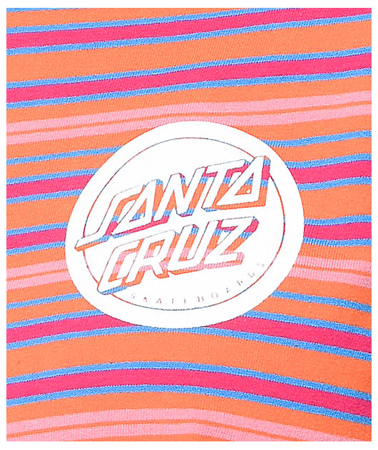 Santa Cruz Reverse Dot Orange, Blue & Pink Long Sleeve T-Shirt