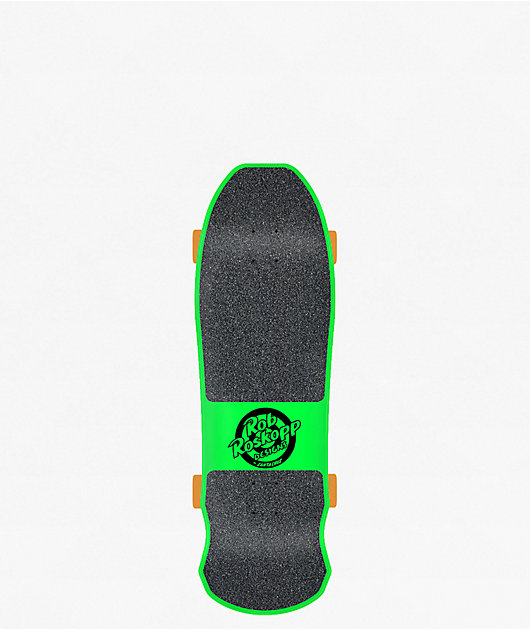 Santa Cruz Roskopp Face Green Reissue 9.5" Cruiser Skateboard Complete
