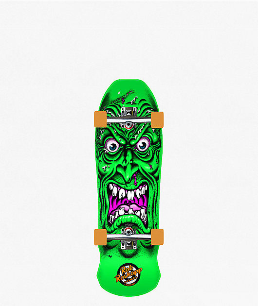 Santa Cruz Roskopp Face Green Reissue 9.5" Cruiser Skateboard Complete