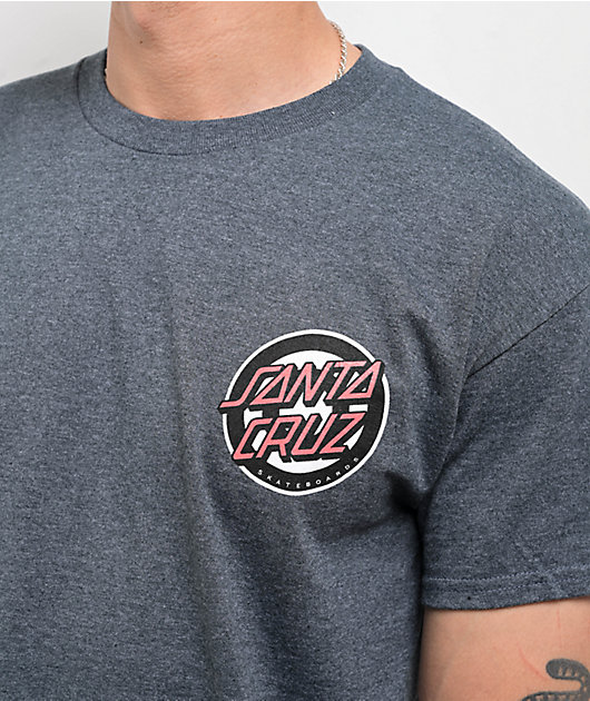 Santa Cruz Roskopp Screaming Target Grey T-Shirt | Zumiez