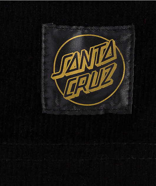 Santa Cruz Saga Pull On Black Corduroy Shorts