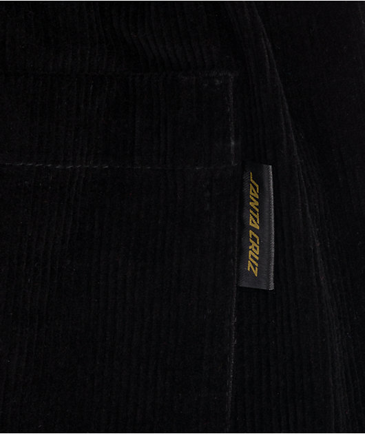 Santa Cruz Saga Pull On Black Corduroy Shorts