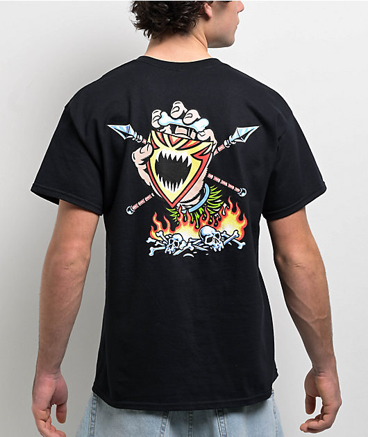 life Tシャツ santa cruz jimmy'z zorlac sims Santa Cruz Salba Screaming Witch Doctor Black T-Shirt | Zumiez