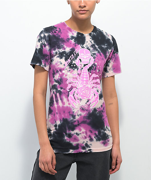 Black and purple clearance tie dye shirt