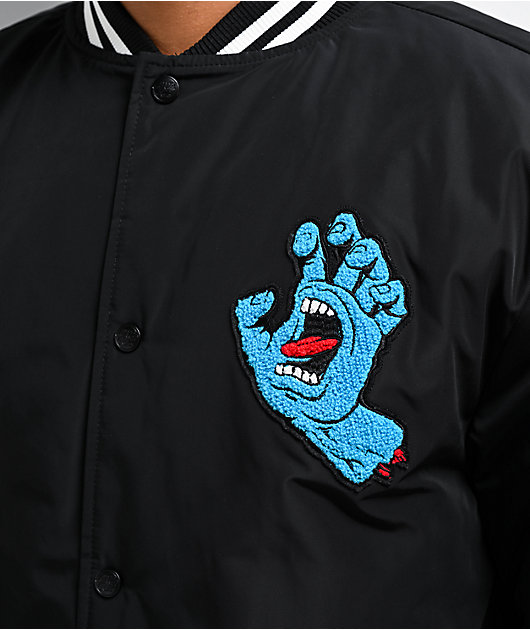 Santa Cruz Screaming Hand Black Stadium Jacket