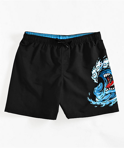 Santa Cruz Screaming Wave Black Board shorts | Zumiez