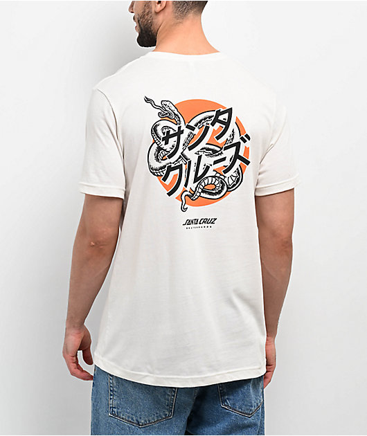 Santa Cruz Serpent Japanese Dot White T-Shirt | Zumiez