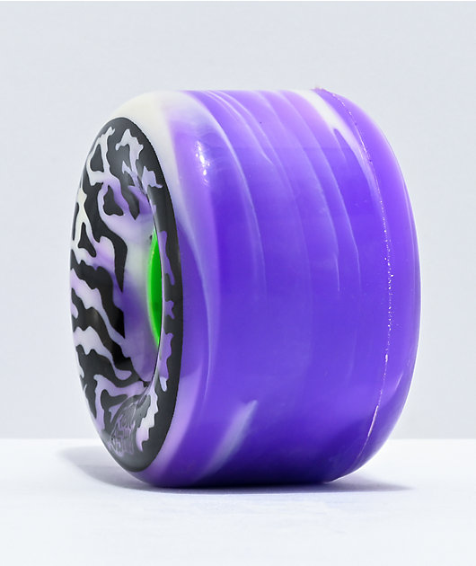 Santa Cruz Slime Balls OG 65mm 78a Swirly Purple & White Cruiser Wheels