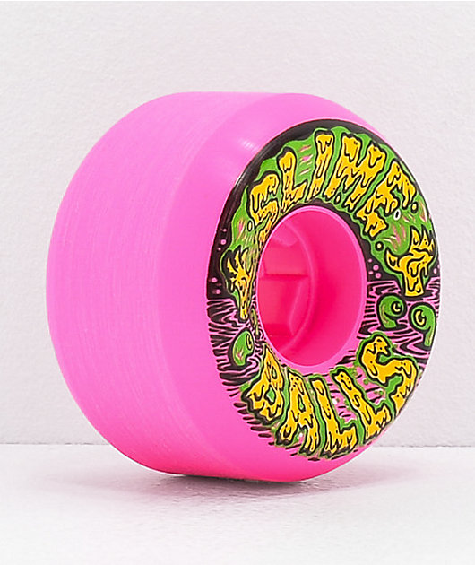 Santa Cruz Skateboard Wheels Swamp Balls Pink 54mm 97A Bones Reds Bearings 