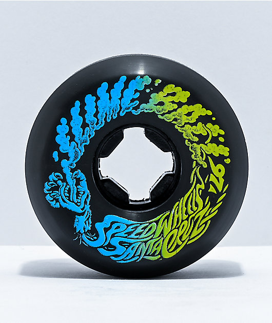 Santa Cruz Slime Balls Vomit Mini 54mm, 97a Black Cruiser Wheels