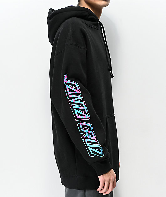 Santa Cruz Spill Dot sudadera con capucha negra