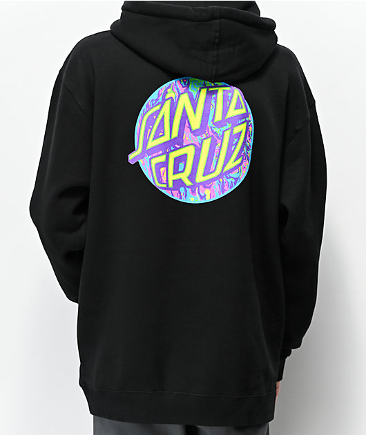 Santa Cruz Spill Dot sudadera con capucha negra