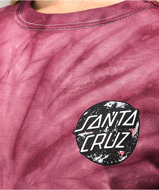 Santa Cruz Splatter Dot Wine Purple Tie Dye T-Shirt