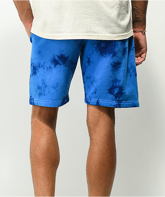 Santa Cruz Split Hand Broken Dot pantalones cortos de chándal tie dye azul