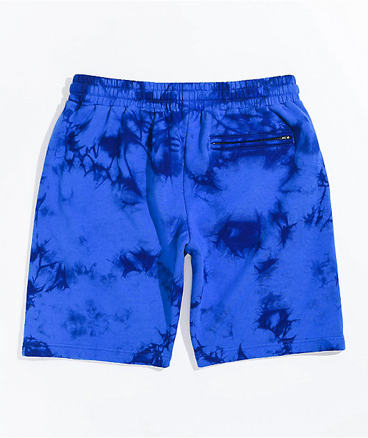 Santa Cruz Split Hand Broken Dot pantalones cortos de chándal tie dye azul