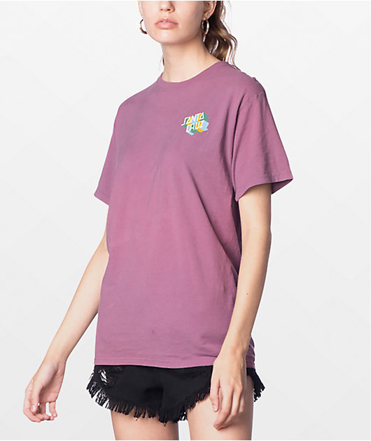 Santa Cruz Stack Stripe Block Purple T-Shirt