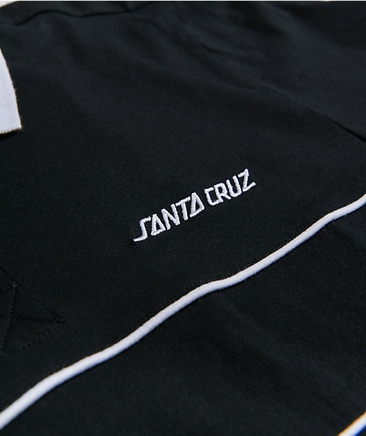 Santa Cruz Strip Block camisa polo de manga larga negra